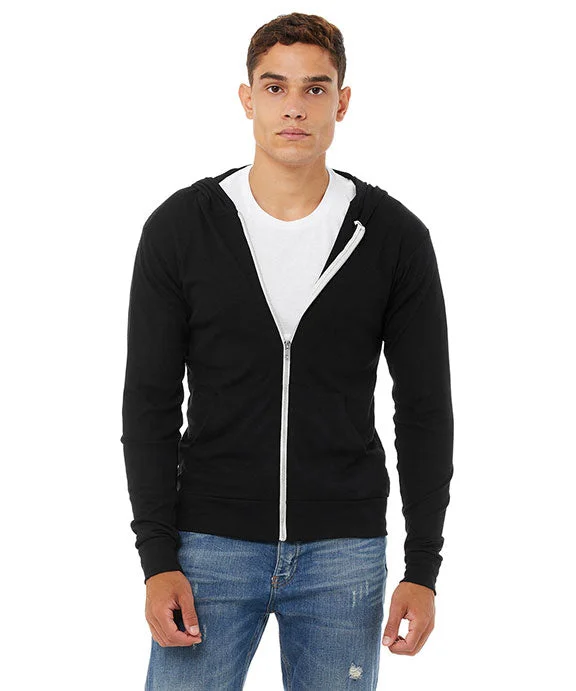 3939 - Bella + Canvas Unisex Triblend Full-Zip Lightweight Hoodie