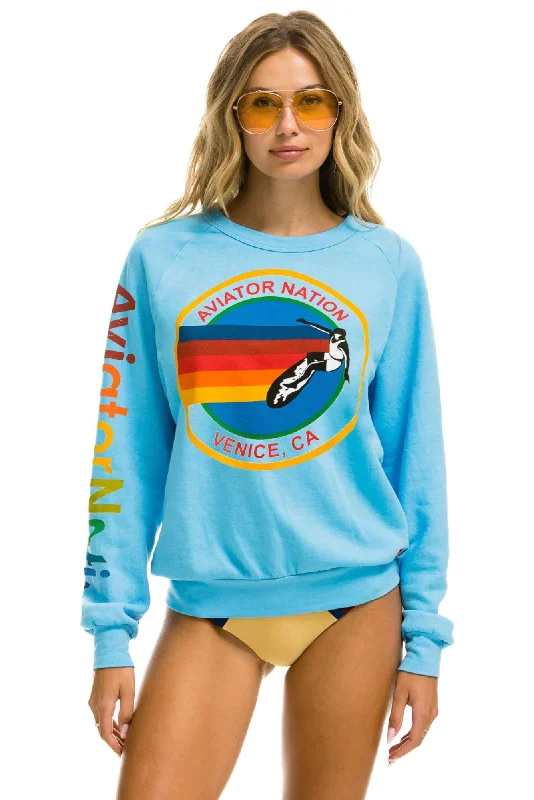 AVIATOR NATION UNISEX CREW SWEATSHIRT - SKY