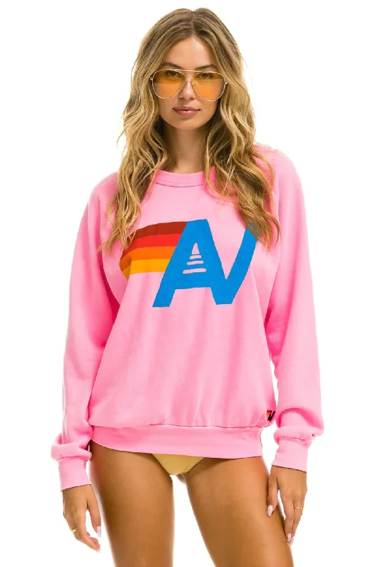 AVIATOR NATION LOGO SWEATSHIRT - NEON PINK