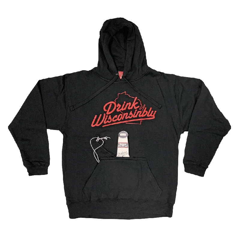 Black Bottle Pouch Hoodie