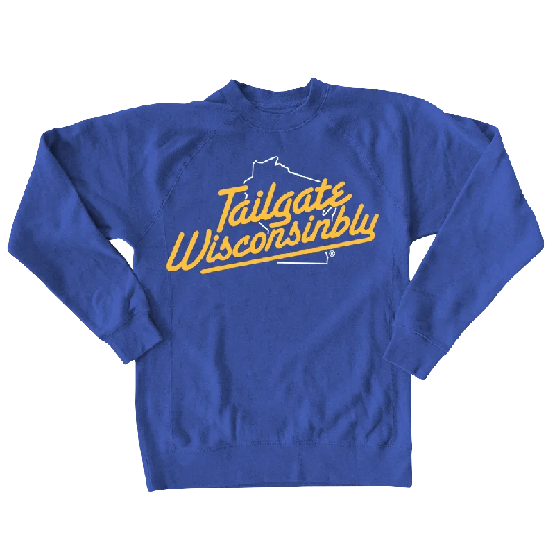 Blue Tailgate Wisconsinbly Crewneck