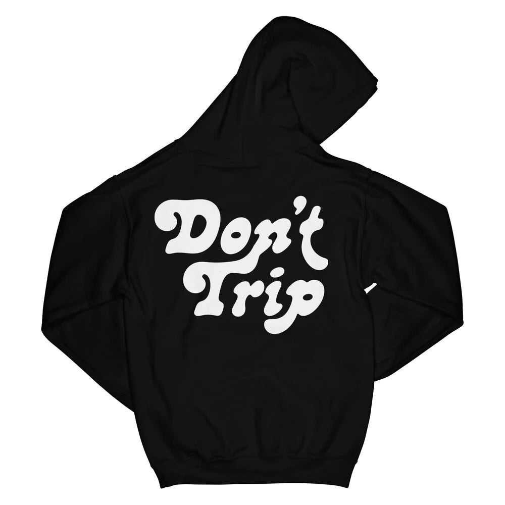 FREE & EASY UNISEX DON'T TRIP DROP SHADOW OG HOODIE in Black