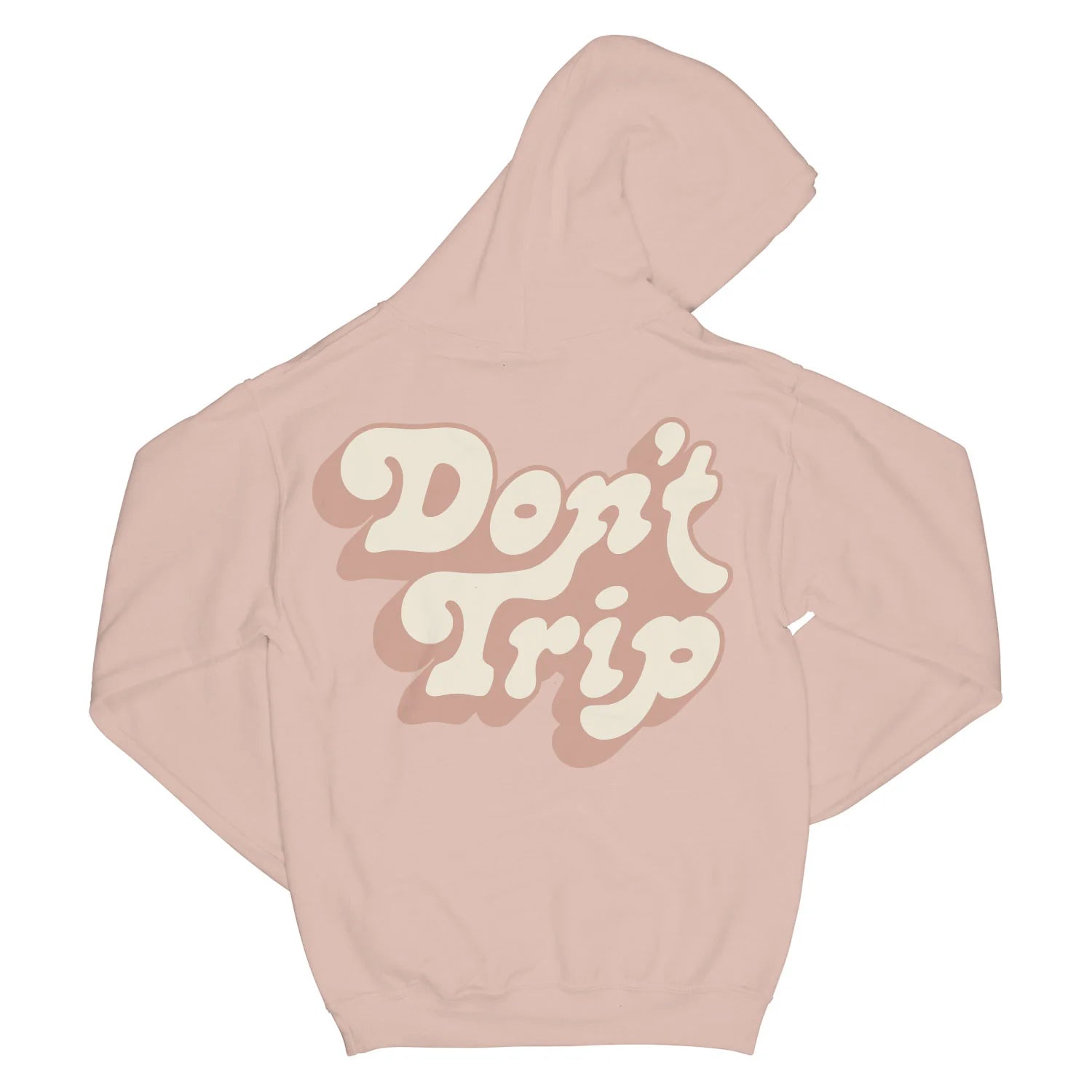 FREE & EASY UNISEX DON'T TRIP DROP SHADOW OG HOODIE in Blush