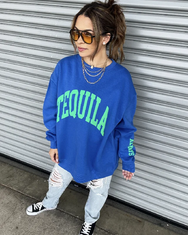 House Of LuLu Tequila Always Sweatshirt - Blue