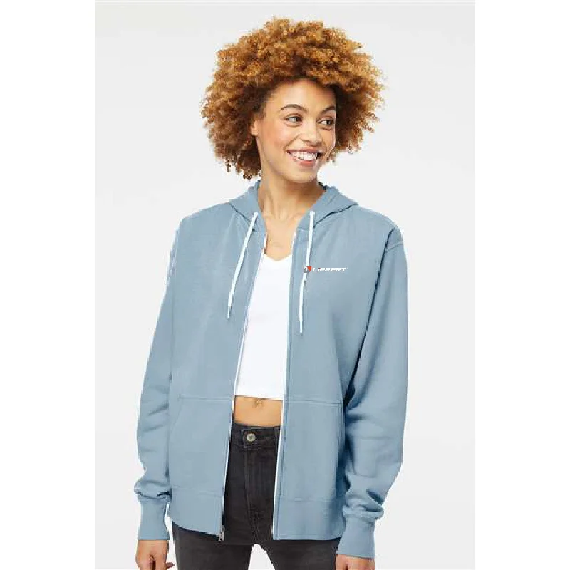 Ladies Independent Full Zip Hoodie - Misty Blue