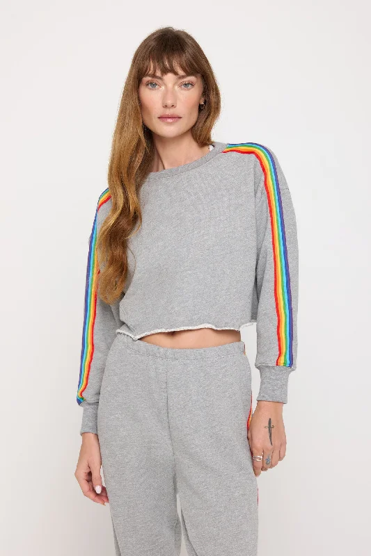 Rainbow Cropped Pullover