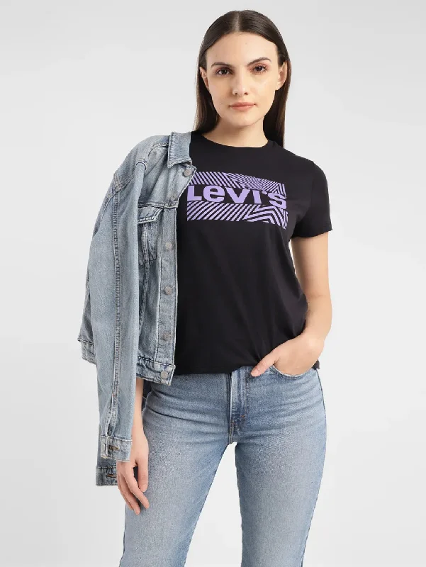 Women's Brand Logo Crew Neck T-shirt