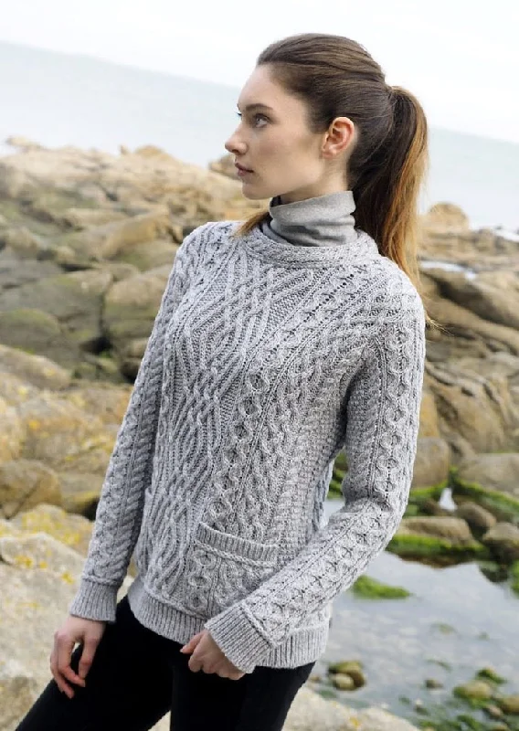 Aran Cable Knit Sweater Grey *Black Friday Special*