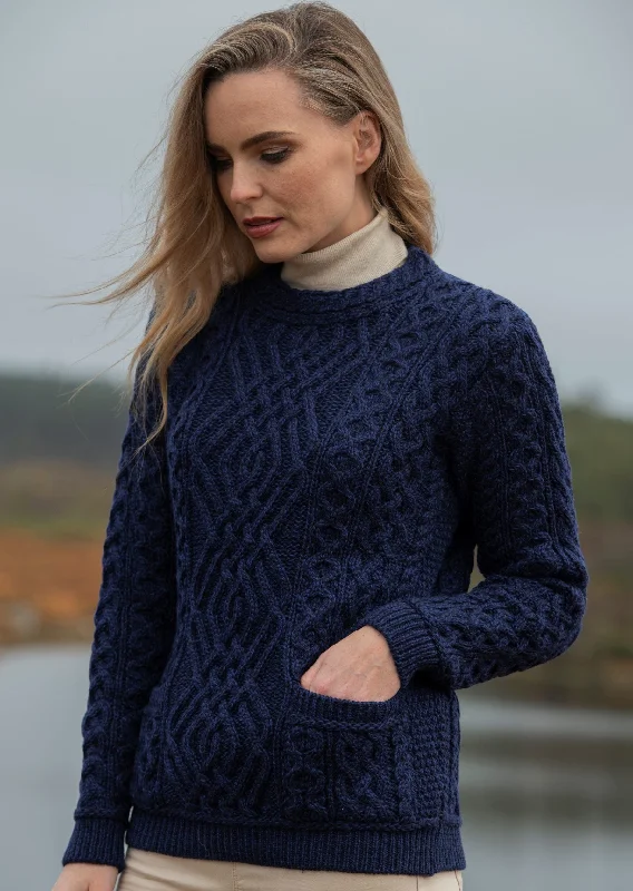 Aran Cable Knit Sweater Blue *Black Friday Special*