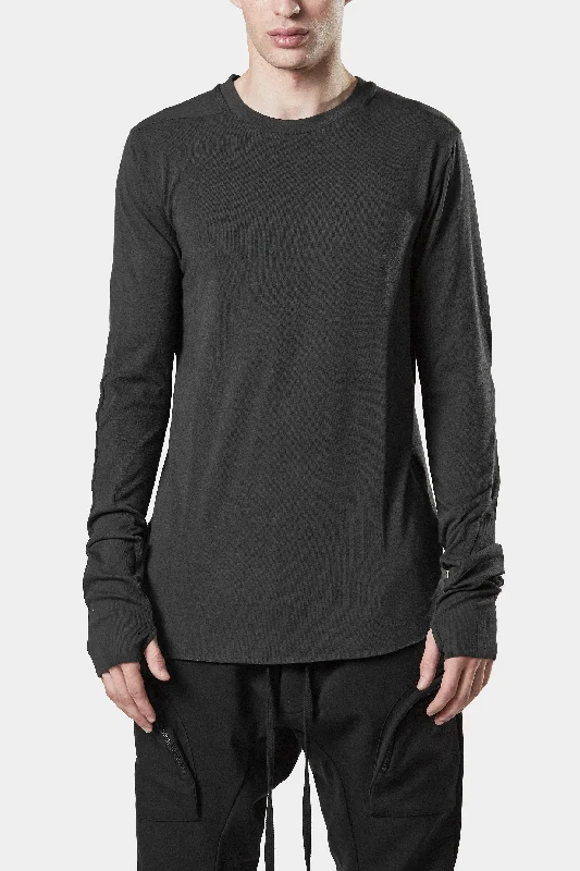 Contrast long sleeve t-shirt, Grey