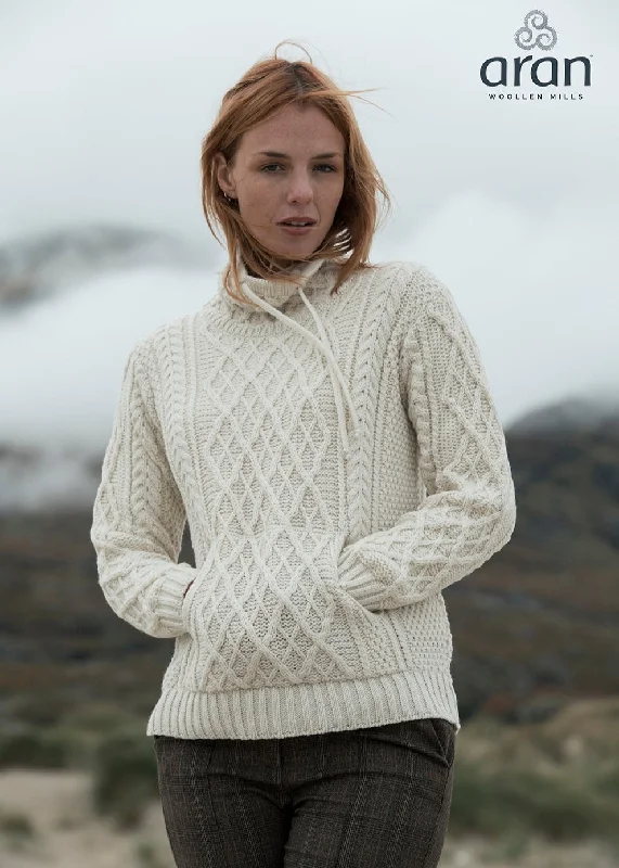 Women's Drawstring Aran Sweater | Natural