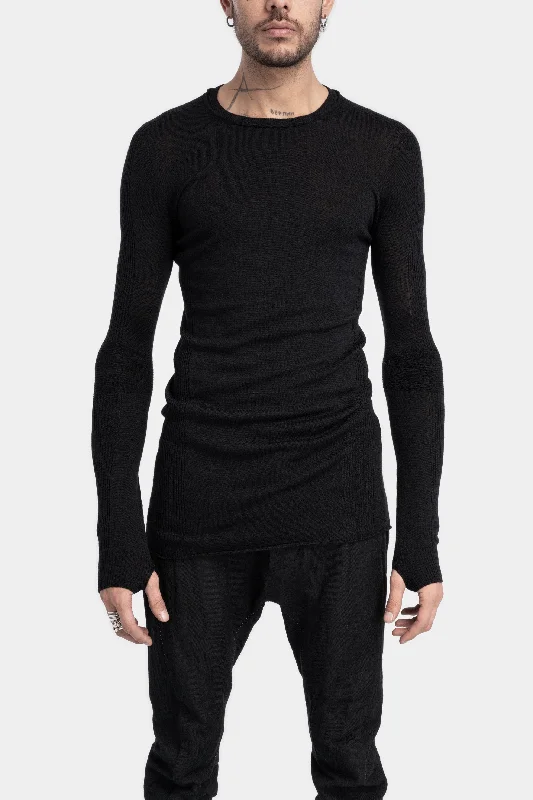 Lightweight wool knit sweater