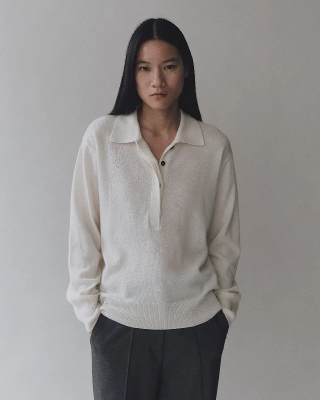 Mijeong Park Cashmere Blend Polo Sweater