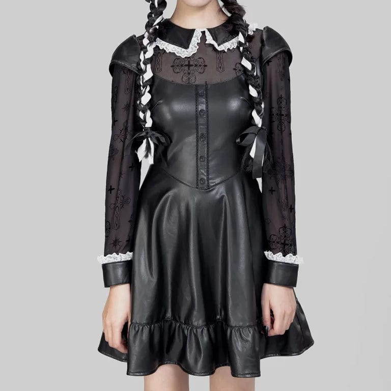 Women's Lolita Doll Collar Flared Sleeved Dress