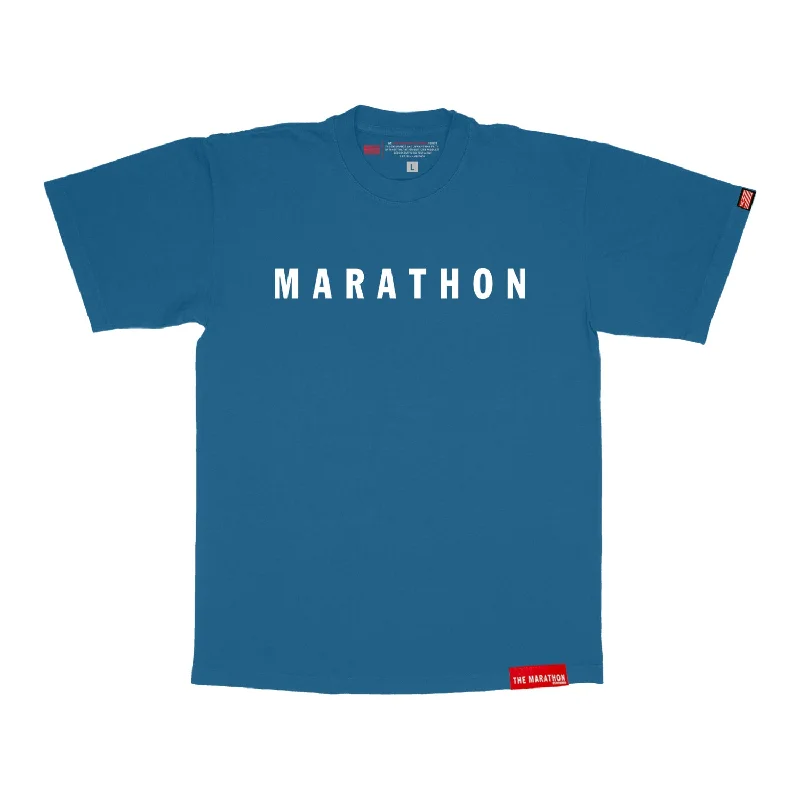 Marathon Hero T-Shirt - Deep Water/White