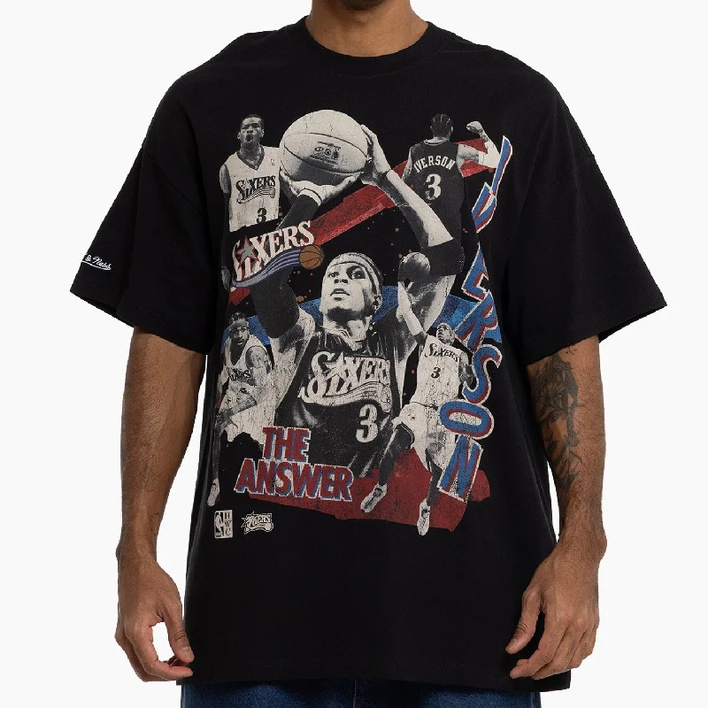 Mitchell & Ness NBA Abstract Player Tee Philadelphia 76ers Allen Iverson Faded Black