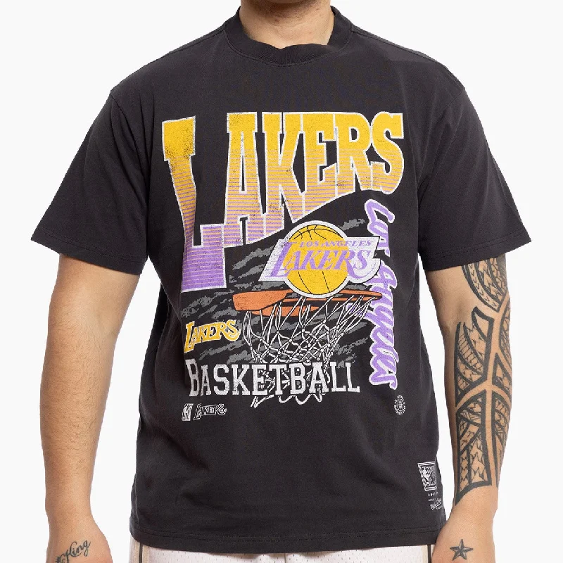 Mitchell & Ness NBA Basket Tee Los Angeles Lakers Black