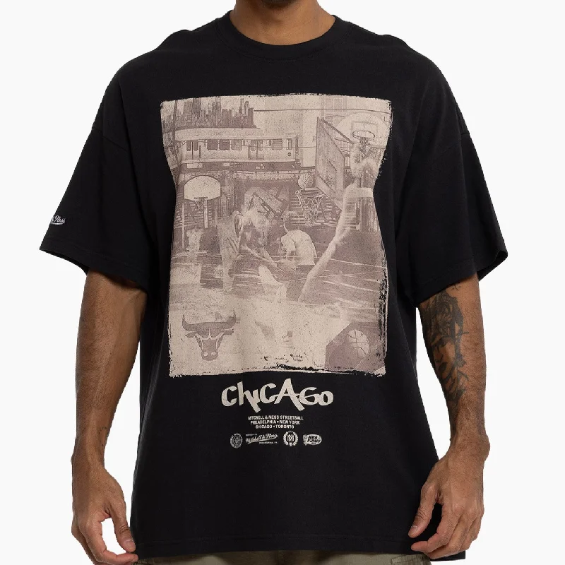 Mitchell & Ness NBA Court Tee Chicago Bulls Faded Black