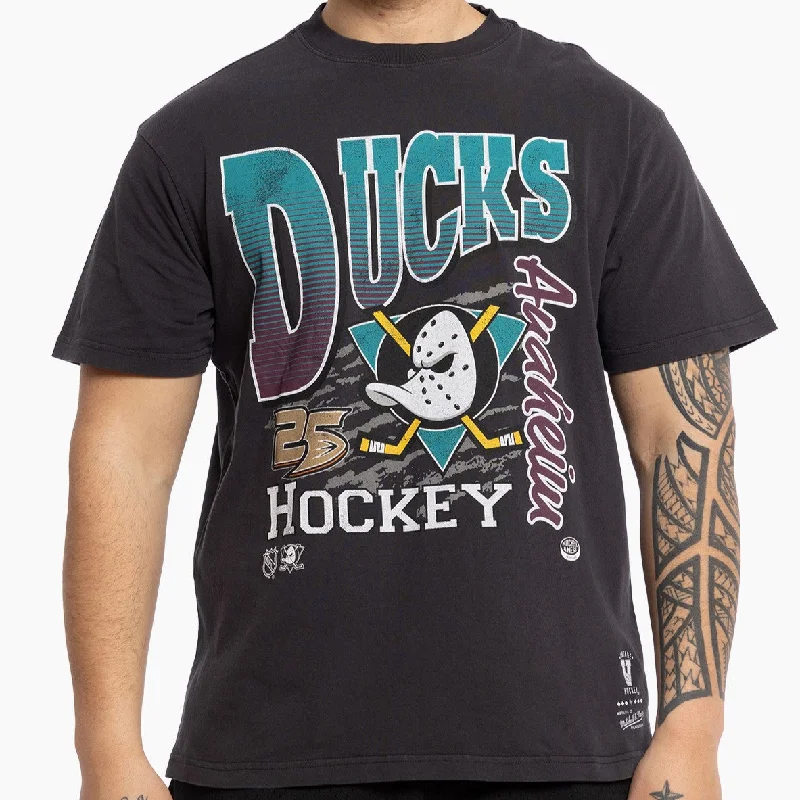 Mitchell & Ness NHL Basket Tee Anaheim Ducks Black