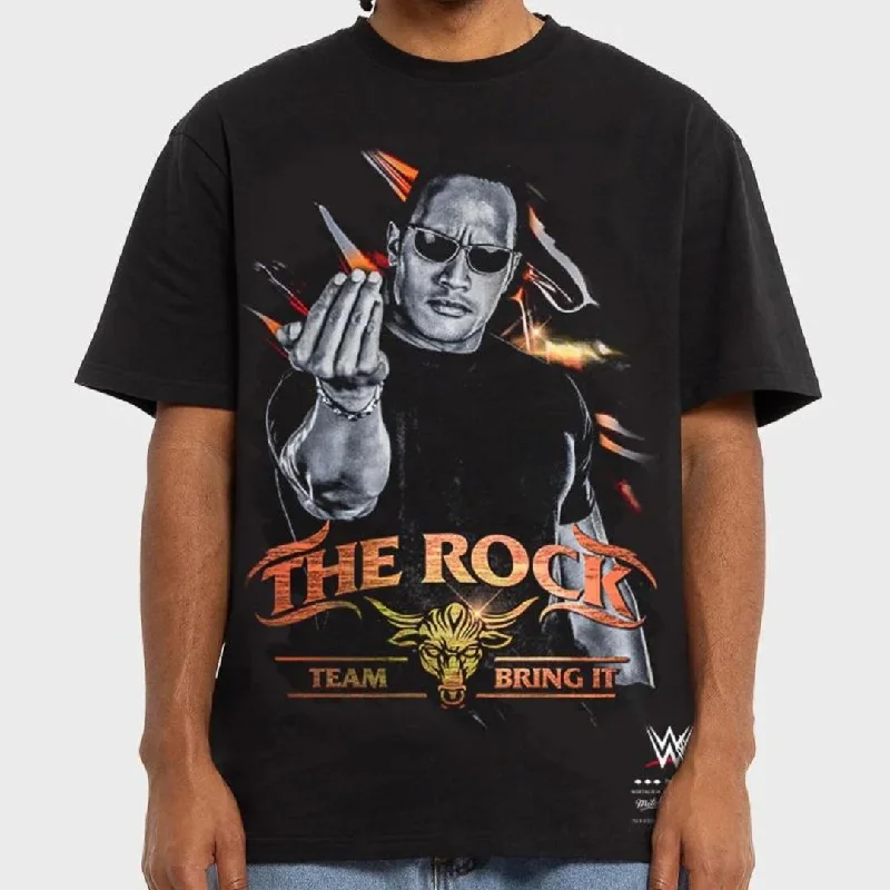 Mitchell & Ness WWE The Great One The Rock Tee Faded Black