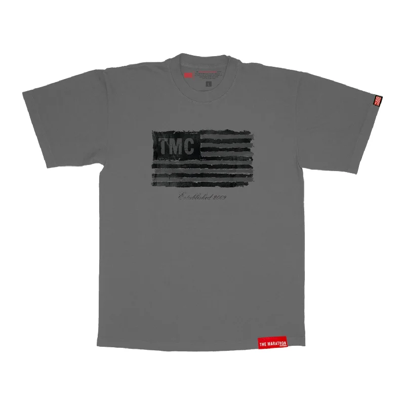 TMC Distressed Flag T-Shirt - Slate Grey/Black