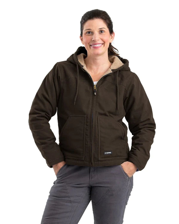 Women's Sherpa-lined Duck Hooded Jacket