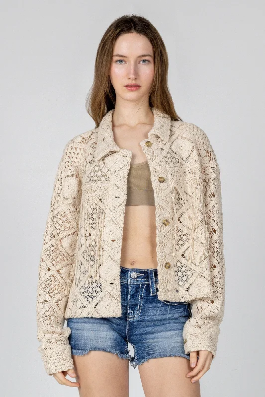 Women's Macrame Crochet Jacket