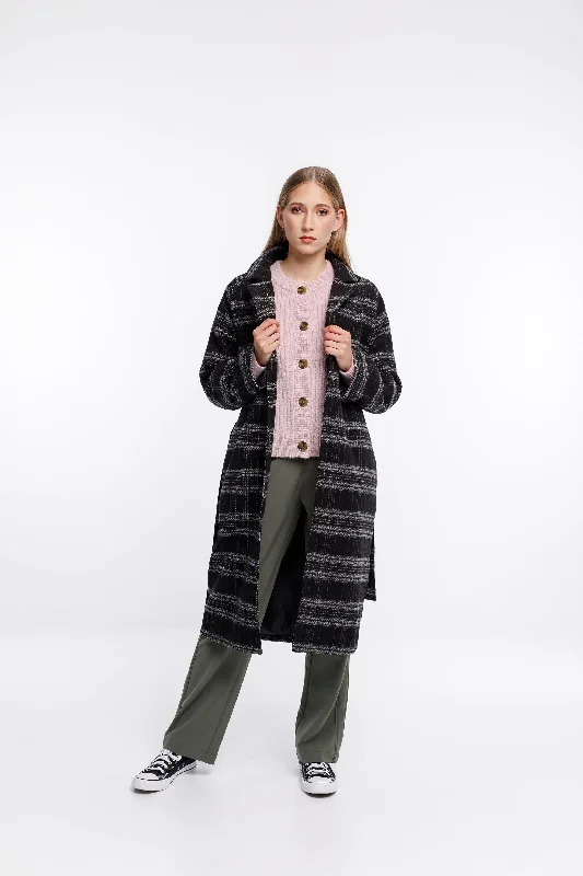 Clement Coat - Sale - Black Check