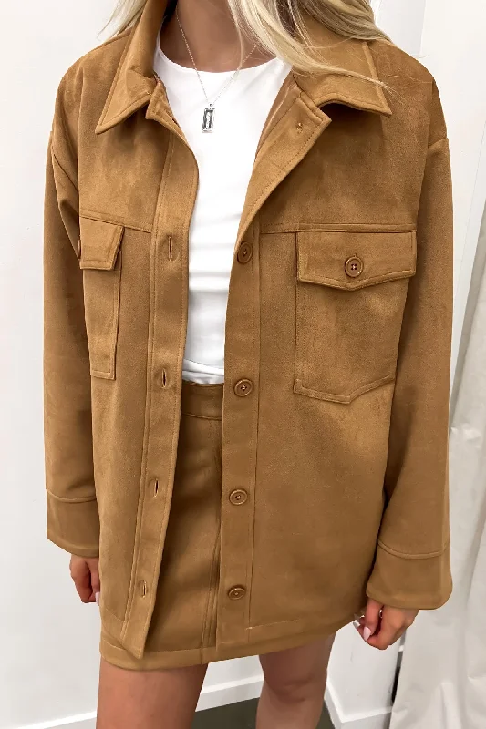 Dallas Suede Jacket Tan