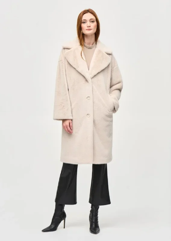 Joseph Ribkoff - Faux Fur Straight Coat -SALE