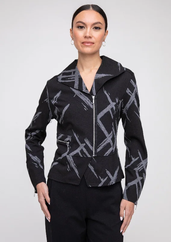 Liv - Moto Zipper Jacket Jacquard