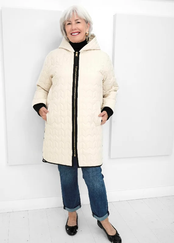 Nikki Jones - Quilted Stretch Relaxed Fit Coat