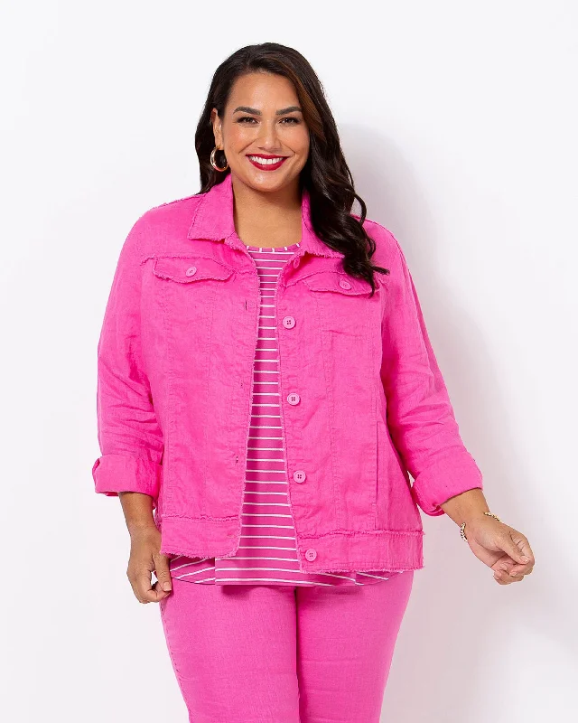 Hot Pink Linen Jacket